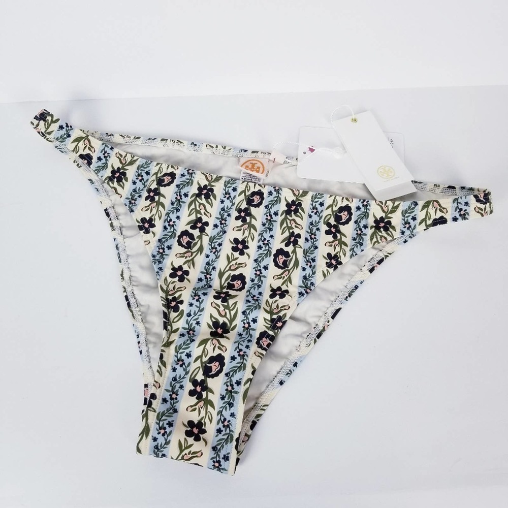 Tory Burch Swim printed hipster bikini bottoms, size XL, NWT